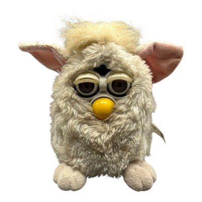 Furby Tiger Electronics Hasbro Weiß Beige 1998 Elektrisches Spielzeug Rosa Ohren