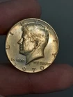 1970- D Kennedy Half Dollar 40% Silver (Golden Toning)