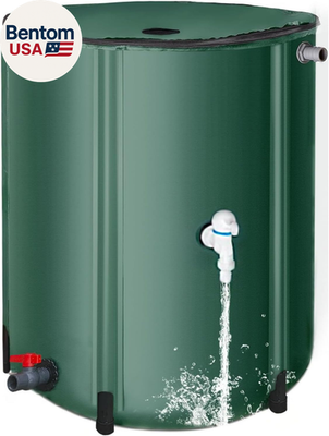 #ad 200 Gallon Collapsible Rain Barrel Foldable Outdoor Water Tank with Faucet for $138.57