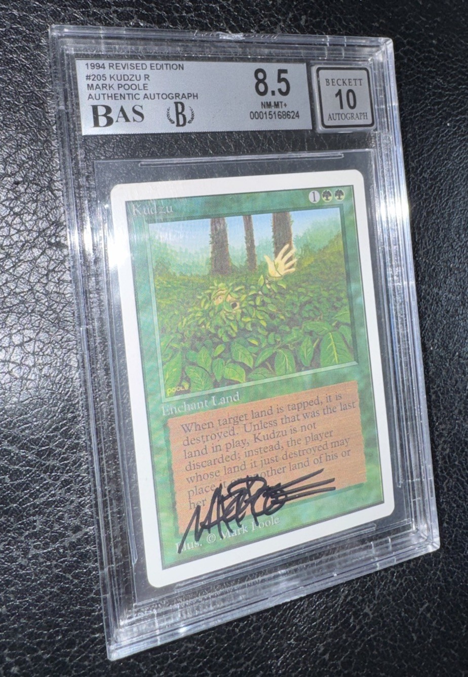 BGS 8.5 Mark Poole Auto Kudzu 1994 Revised Edition Signed Magic The Gathering MT