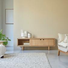 Tikamoon - Jonàk Solid oak TV unit 140 cm - Designer Bargain