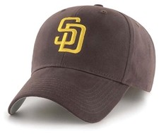 SAN DIEGO PADRES CLASSIC BROWN LICENSED YOUTH BOYS GIRLS BASEBALL HAT