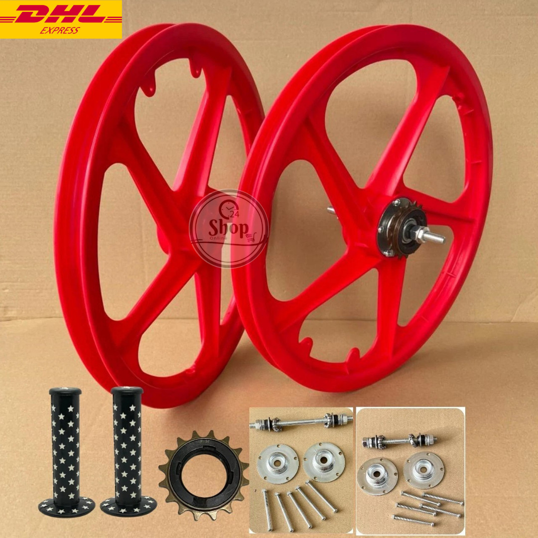 20" Pvc Sport Rim Wheel Set + Hub + 16t Freewheel - Multicolor