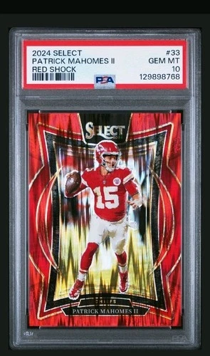 2024 Select Patrick Mahomes II Red Shock /249  PSA 10   4A