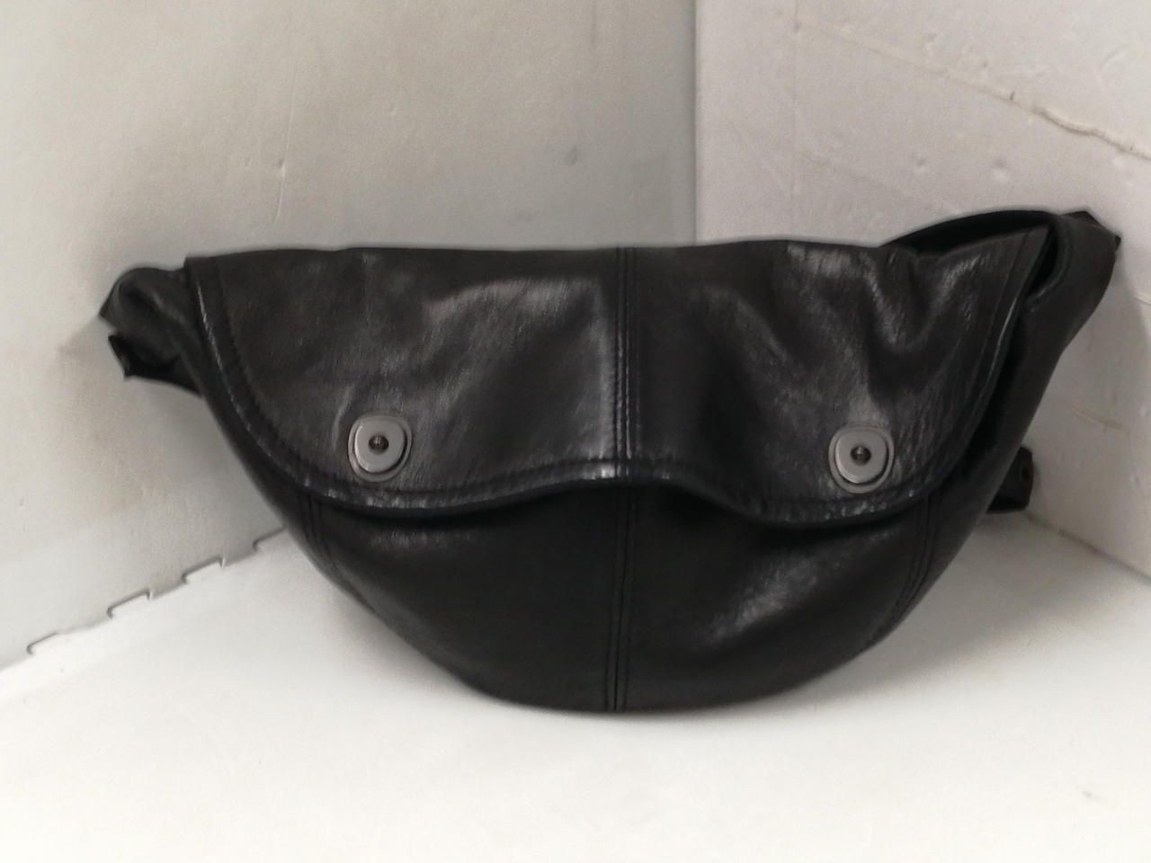 YOHJI YAMAMOTO POUR HOMME Horse Leather Bag Black Used