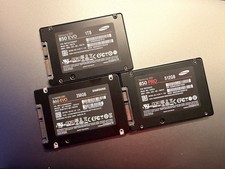 Lot of 3 Samsung SSDs - 850 EVO 1TB, 850 PRO 512GB, 860 EVO 250GB - Tested Good