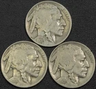 Lot of 3x 1931 S Buffalo Nickels 5C **KEY DATE**