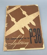 P-38 Lightning Manual Vintage Original WW2 Pilots Training Manual Fighter Plane