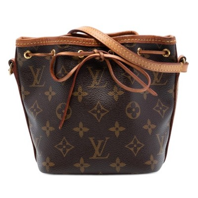 Louis Vuitton Monogram Nano Noe Pre-Loved Bucket Bag Brown