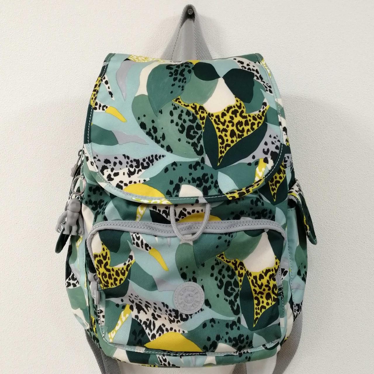 All Over Pattern Backpack Kipling Model Green X Y… - image 1
