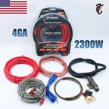 2300W 4 Gauge Car Audio Cable Kit Amplifier Install Amp RCA Subwoofer Sub Wiring