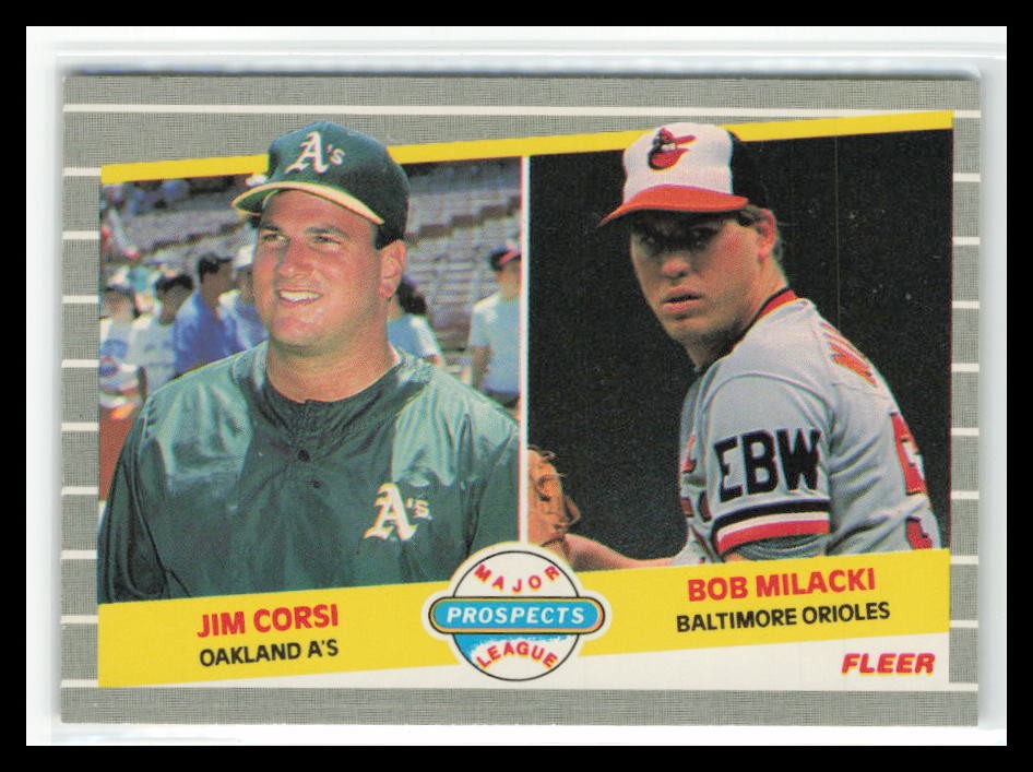 Jim Corsi / Bob Milacki 1989 Fleer #649 RC RC