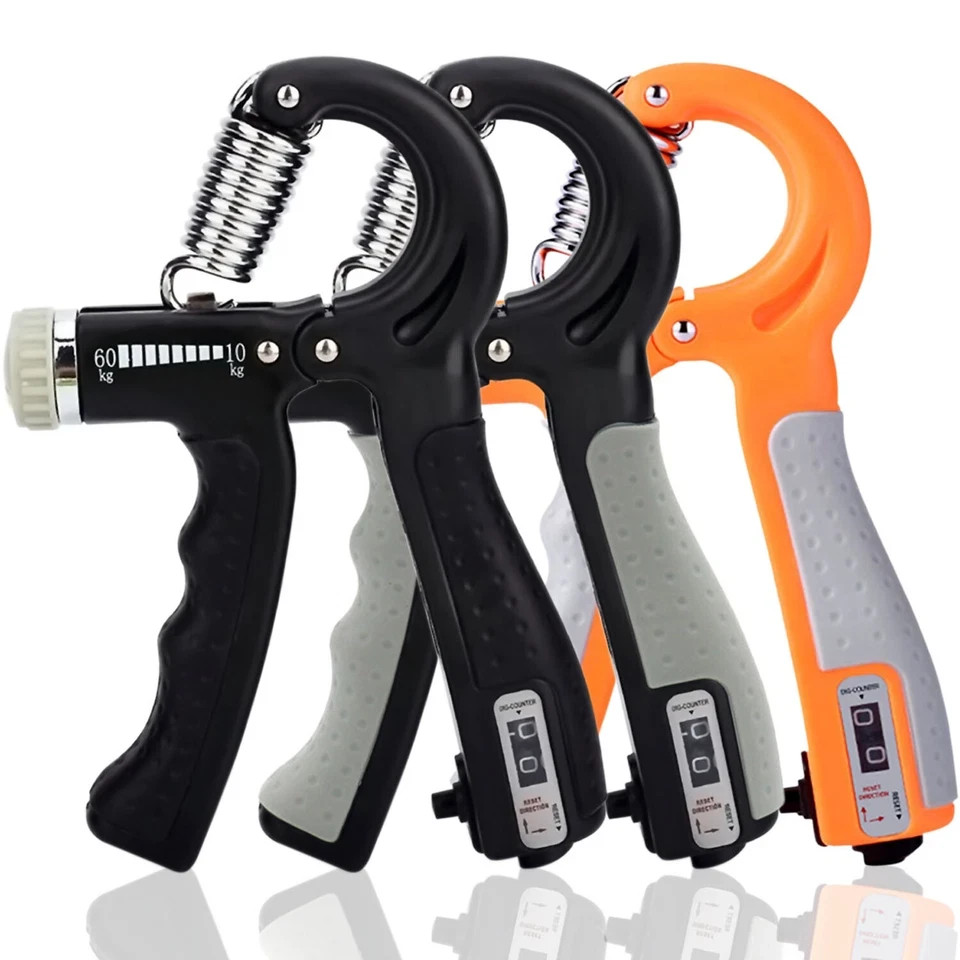 Hand Grip Strength Power Trainer Gripper Strengthener Adjustable Gym Exerciser**