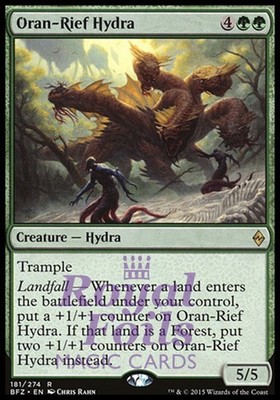 Oran-Rief Hydra 1x FOIL BFZ MTG Battle for Zendikar Rare MINT green