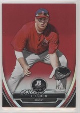 2013 Bowman Platinum Prospects Red Refractor 19/25 CJ Cron #BPCP73 t5p