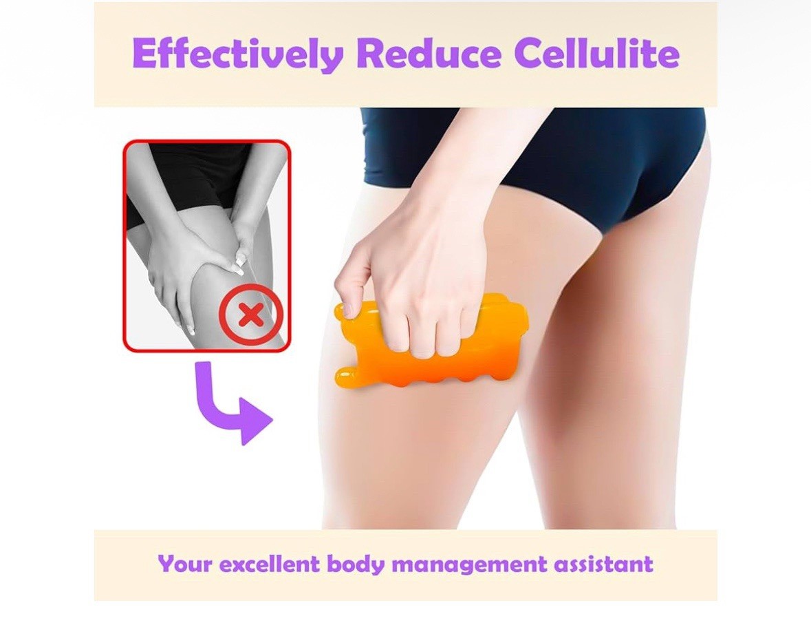 Large Fascia Massage Blaster Tool for Cellulite Muscle Knots Handheld New Orange