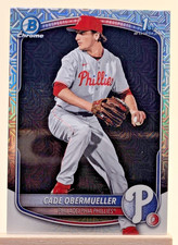 2025 Bowman Draft 1st Mojo Mega Refractor Cade Obermueller #BDC-80 Phillies