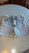Vintage Levi s 501 Cutoff Jean Shorts Fits Size 32 Excellent Fades