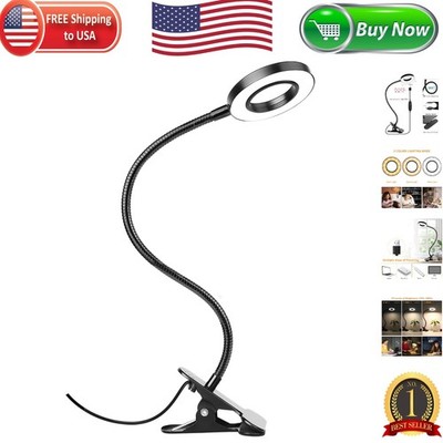 Elegant Clip-On Desk Lamp with 10 Dimmable Settings for Pure Reading Comfort