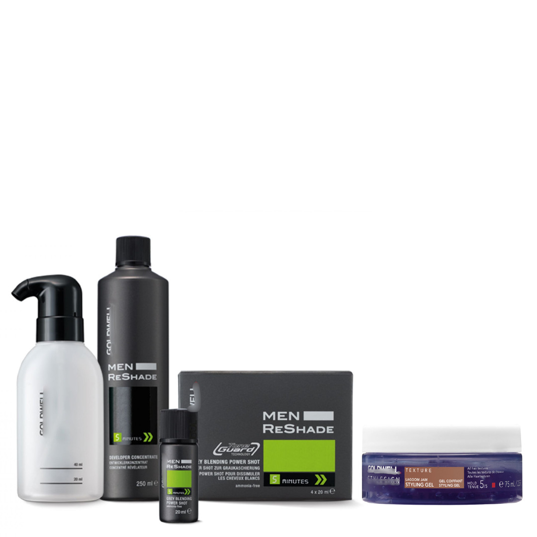Goldwell Men Reshade Set 4 x 20 ml (4 CA) + Lagoom Jam 75 ml