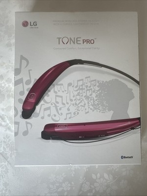 LG Tone Pro HBS-770 Premium Wireless Bluetooth Stereo Headset Red, W/Case
