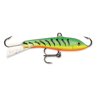 Glow Tiger Fishing Hook Balanced Minnow Profile Ice Jigging Rap Size 7