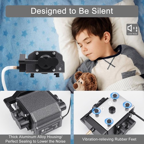 AquaMiracle Pompa ad Aria Silenziosa Serbatoio Pesci 475GPH 0.03MPa 16W Alta Pressione Grigio  - Foto 2 di 7