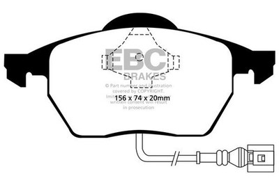 Ebc Greenstuff Front Brake Pad Set Fits Audi VW Seat Skoda + more