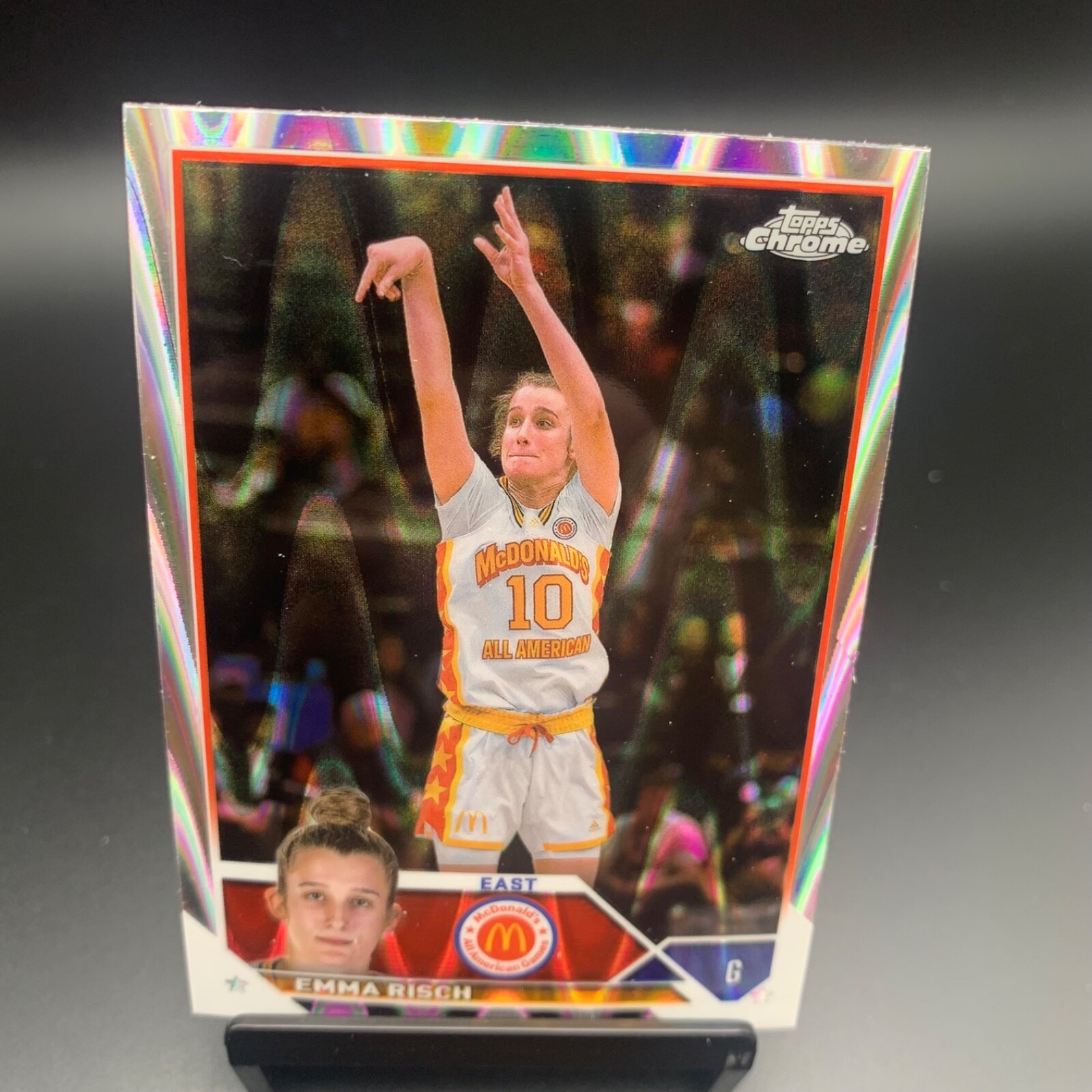 2023 Topps Chrome McDonalds #34 Emma Risch RayWave Refractor Notre Dame ...