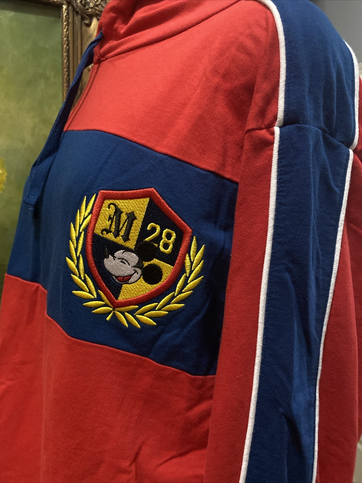 VTG Disney Mickey Drawstring Pullover Hoodie Wome… - image 8