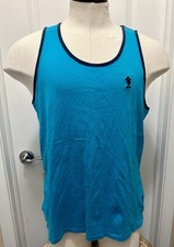 Mickey Mouse Tank Top Rare Authentic Disney Parks Turquoise Blue Green Mens XL
