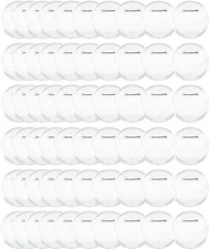 60 Packs 2.4 Inch Acrylic Design Button - Clear Badges Kit with Pin Blank Button