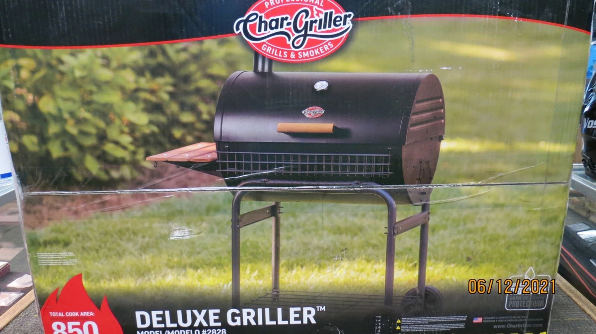 CHAR-GRILLER 2828 PRO DELUXE 29 CHARCOAL GRILL NEW