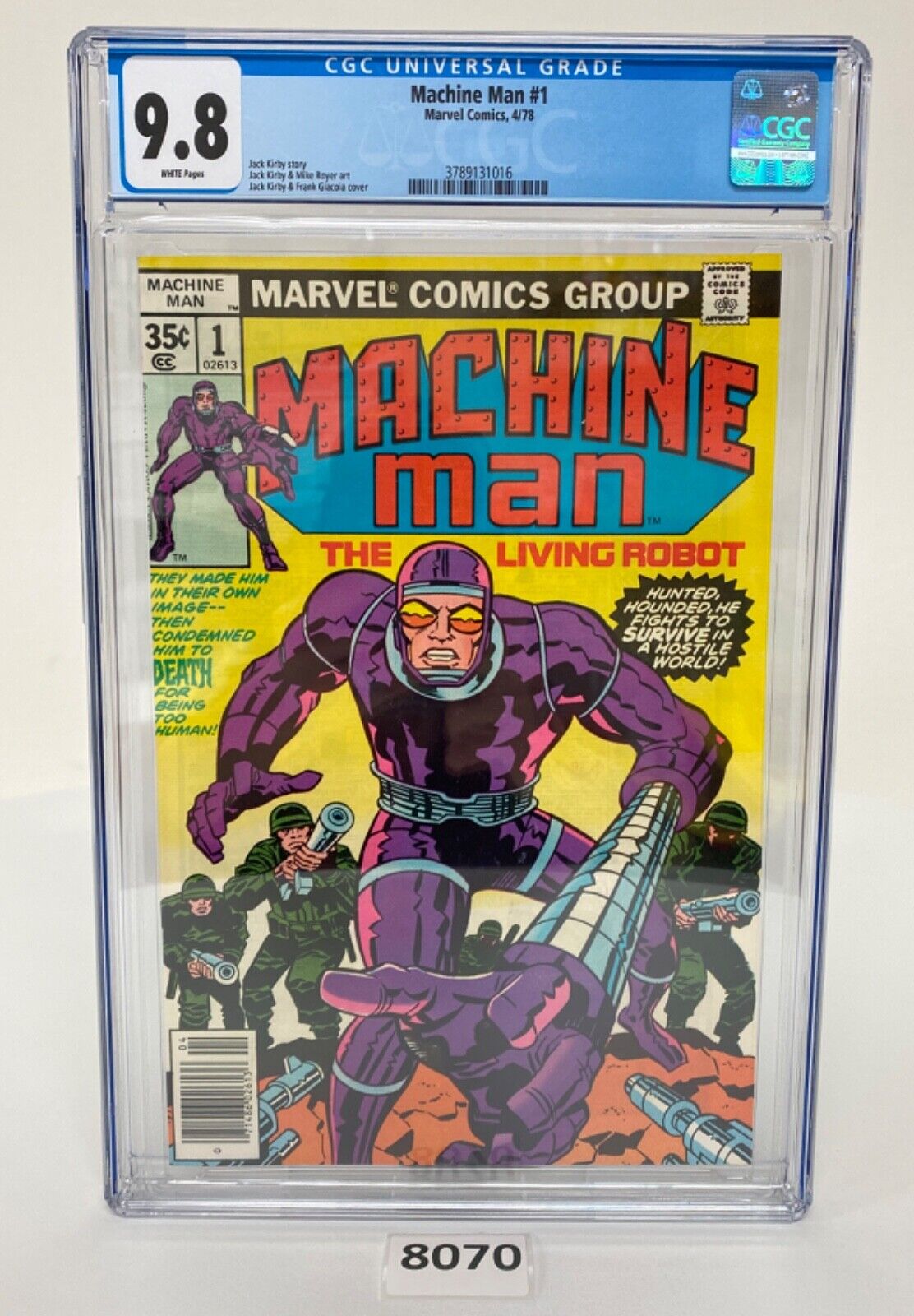 Machine Man #1 Marvel Comics 1978 CGC 9.8 White Pages