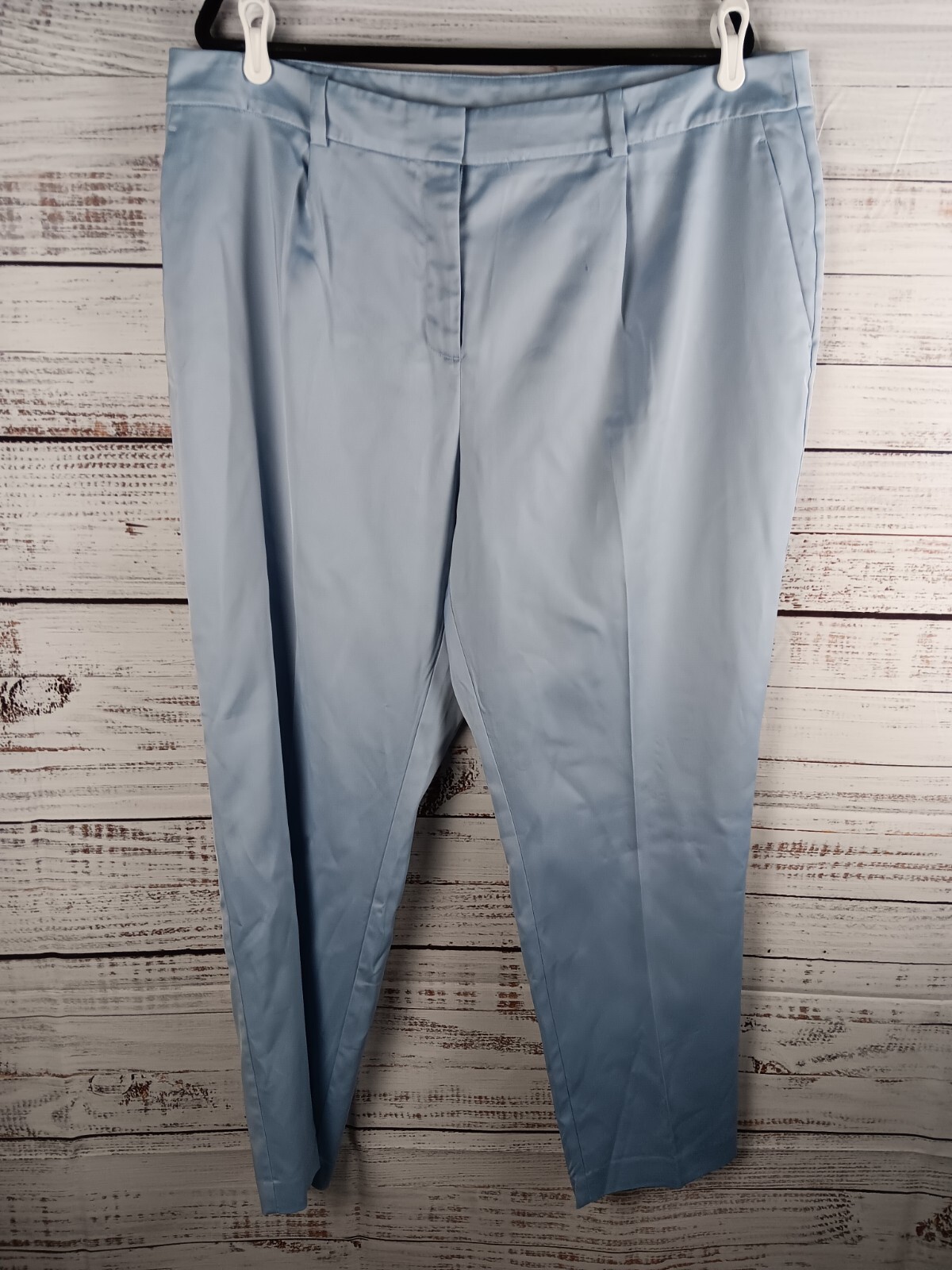 Alfani Dress Pants Women's 18 Plus Blue Silky Pleated Career
