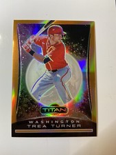 2020 Panini Chronicles Titan Neon Orange #21 Trea Turner 5/17 FOTL