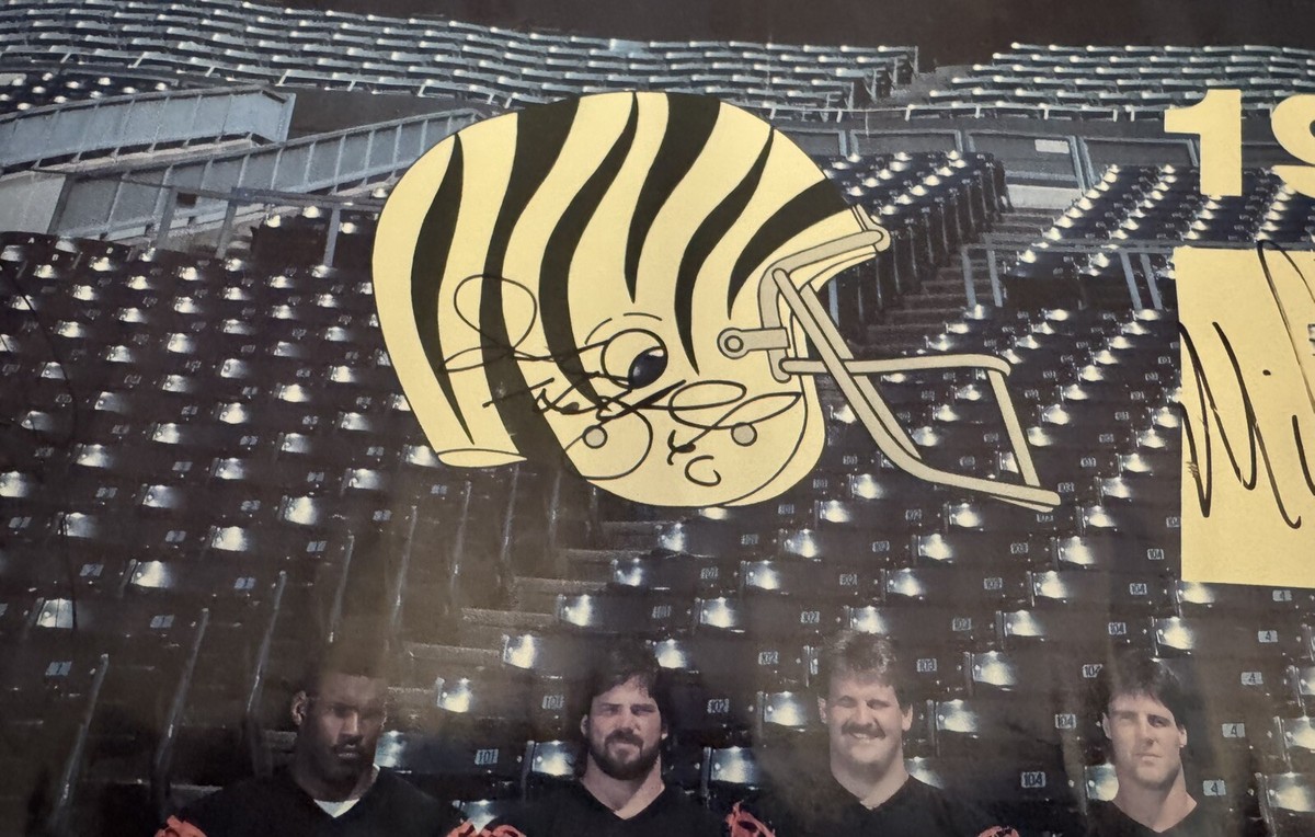 1989 Cincinnati Bengals Signed Autograph 18x25 Team Poster Ickey