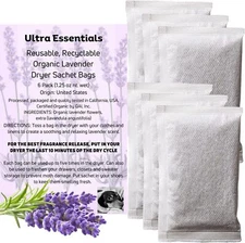 Lavender Sachet for Dryer, Closet & Drawer Fragrance, Freshens Laundry, Natur...