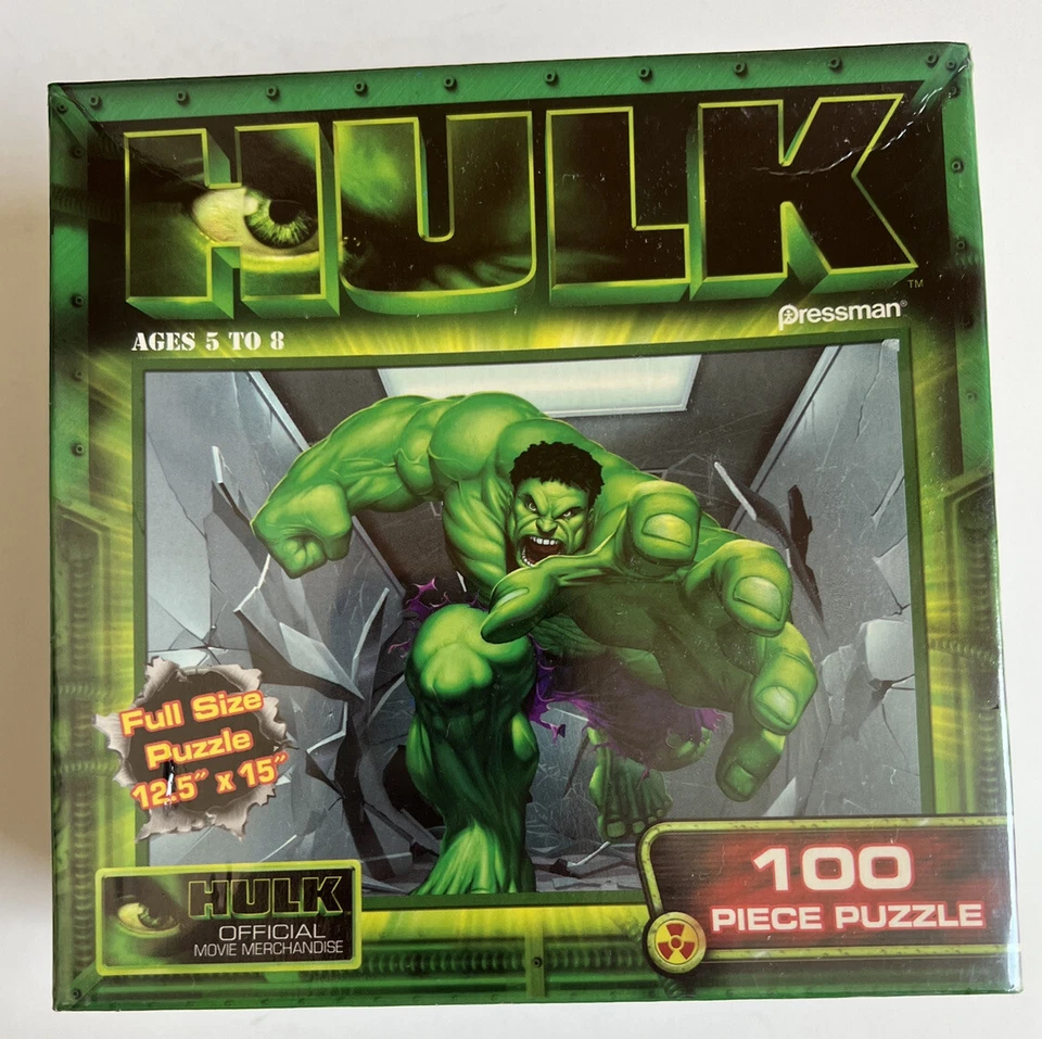 Marvel Hulk Puzzle Pressman 2003 Universal Hulk Full Size Brand New Sealed - Image 2 of 4