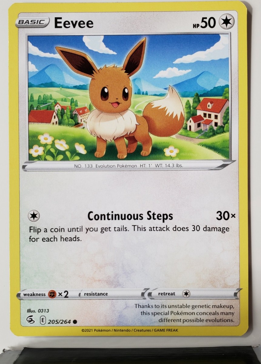 ポケカ　ポケモンカードpokemon イーブイ Eevee US版 Eevee 205/264 - NM / M - Fusion Strike Pokemon Card $2 Flat