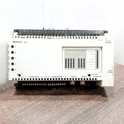 USED | SCHNEIDER  110-CPU-612-00 MICRO CPU PLC DC POWER SUPPLY ANALOG I/O