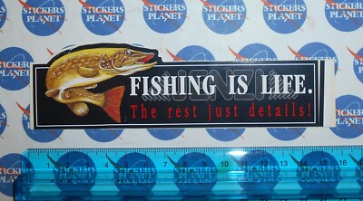 VINTAGE STICKER STICKER JENZI FISHING IS LIFE THE REST IS DETAIL