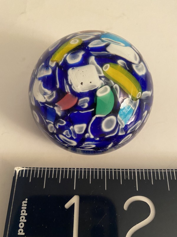 MINIATURE Italian Millefiore STUDIO GLASS Paperweight Multicolor Modern Abstract