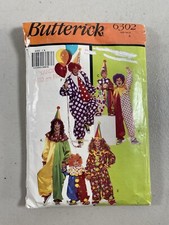 Vintage Butterick Pattern Clown Costume 6302 Size A 437
