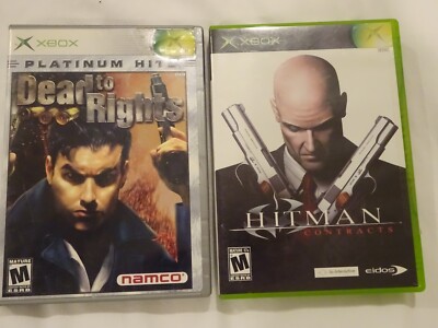XBOX Lot of 2 - Dead to Rights Platinum Hits + Hitman Contracts - No Manuals!