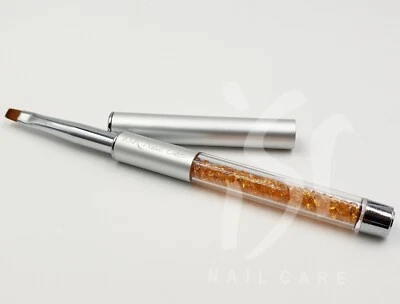 Kolinskyhaar UV Gelpinsel Gr.4 Steck-Pinsel Full Cover Nagel Gel Nail Art Bernst