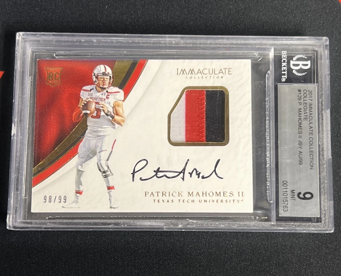 Patrick Mahomes Panini Immaculate Collection Collegiate- Immaculate Sneak Peak #18 Base