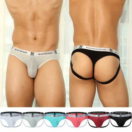 Jockstrap In Vera Pelle Nera, Uomo, Slip Con Pouch, Regolabile In Vita, Allezy