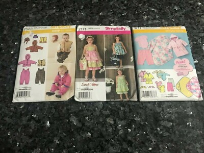1 Lot 11 Mixed SIMPLICITY Patterns Kids Children Baby Shoes Jacket Table Top NEW
