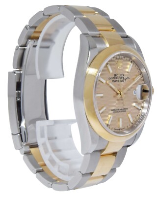 Rolex Datejust 36 Yellow Gold/Steel Golden Fluted Motif Dial Mens